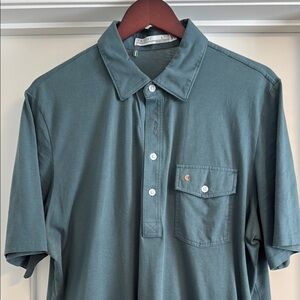Criquet Polo Shirt - Aqua Green - sz Large